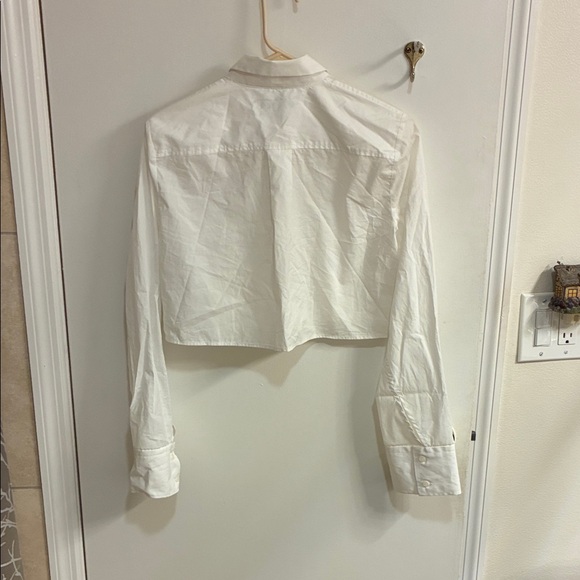 NWT Zara White Cropped Top in Sz XS - Picture 7 of 14